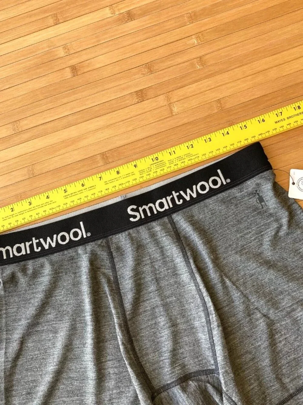 Smartwool Active Boxer Brief Merino Wool Mens Large L Gray Heather NWT